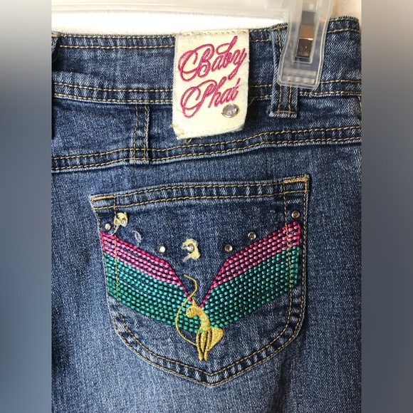 Baby Phat Jean Capri Pants Girl Size 16 Y2K Vintage - Picture 13 of 14